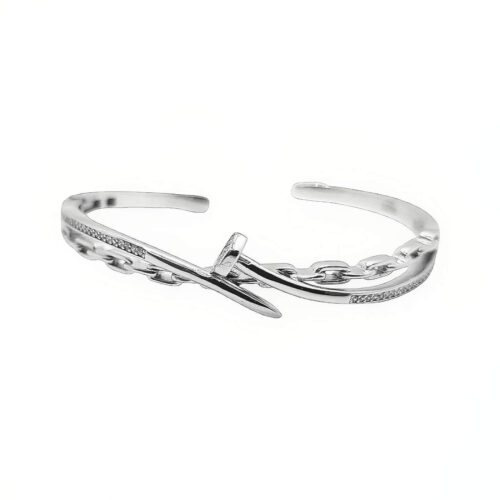 925 Sterling Silver Nail Bracelet