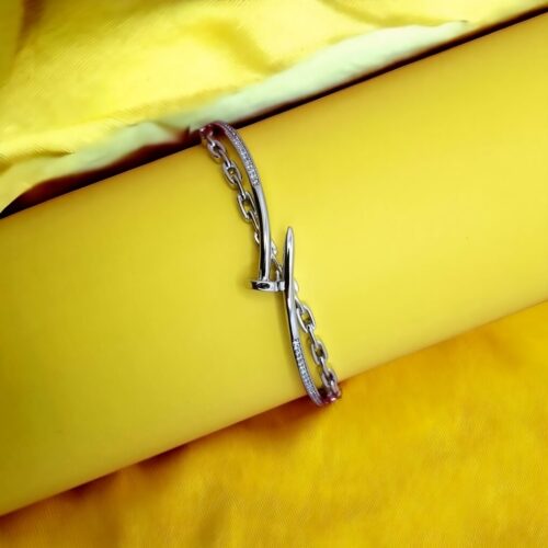 925 Sterling Silver Nail Bracelet