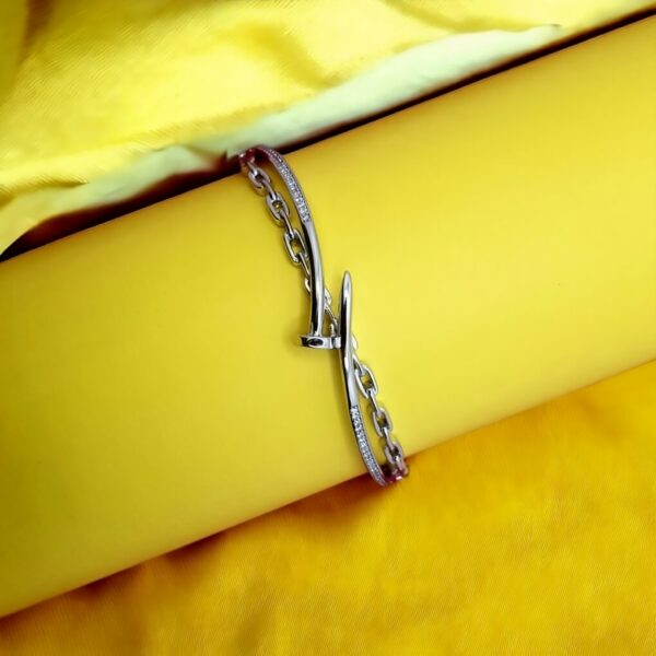 925 Sterling Silver Nail Bracelet