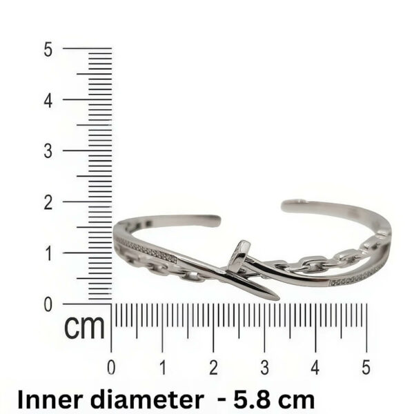 925 Sterling Silver Nail Bracelet
