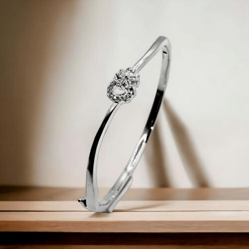 925 Sterling Silver Curve Shaped Bracelet