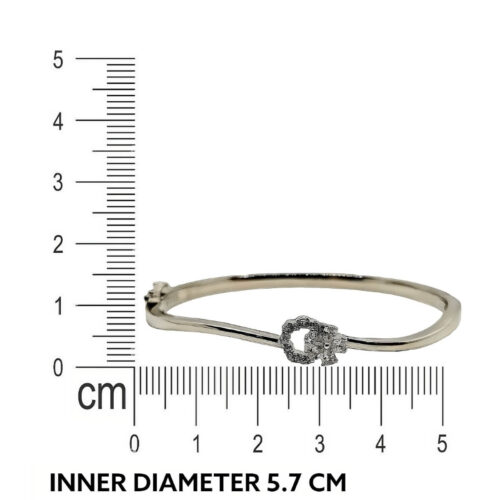 925 Sterling Silver Curve Shaped Bracelet