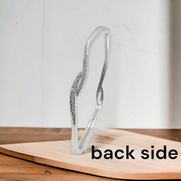 Silver Zircon bracelet back side view