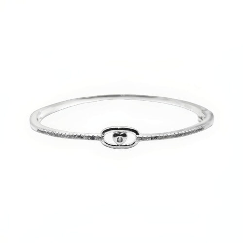 925 Silver Zircon Heart Bracelet