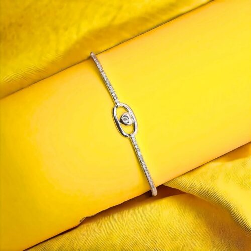 925 Silver Zircon Heart Bracelet