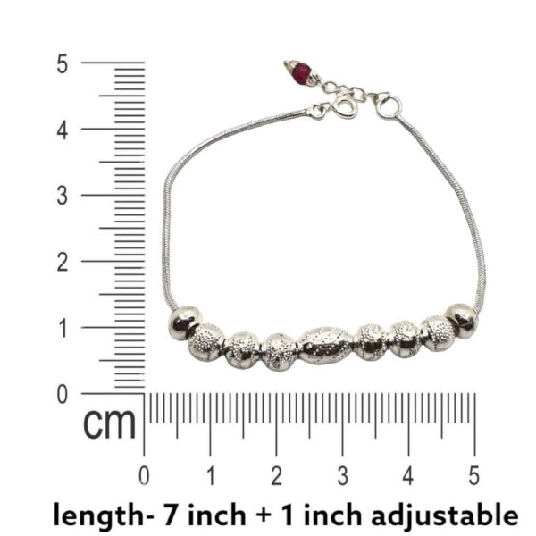 Silver Ball Bracelet Measuring