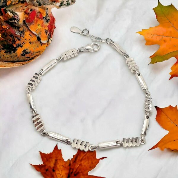 Silver Vintage Link Bracelet