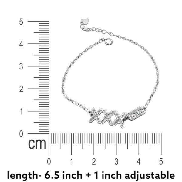 Silver XXX Love Bracelet Measuring