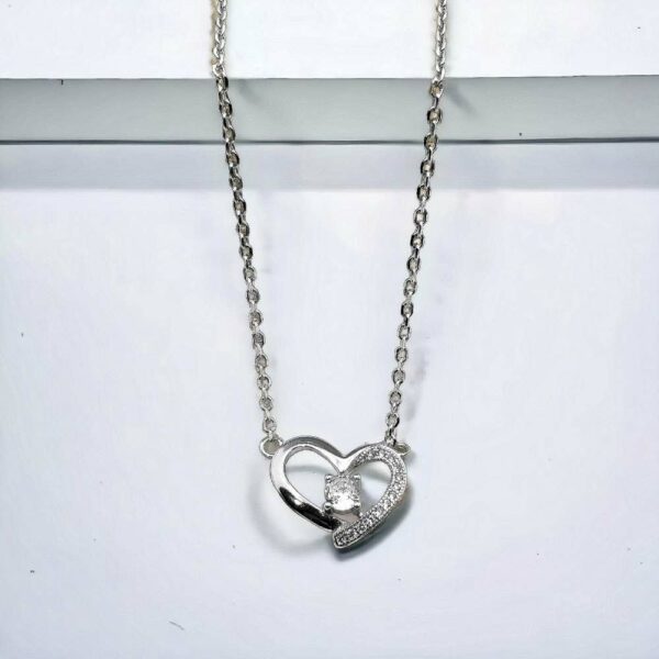 Silver Heart Chain Necklace