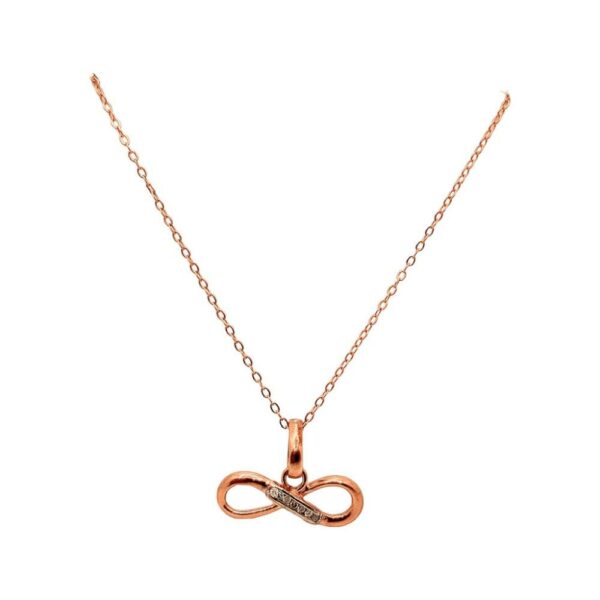 Silver Infinity Rose gold Necklace