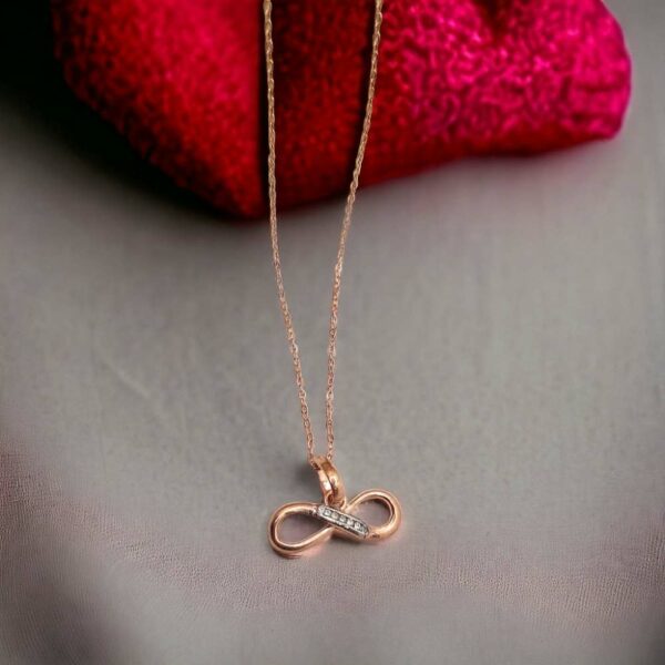 Silver Infinity Rose gold Necklace