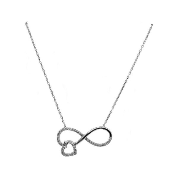 Silver Infinity Heart Necklace
