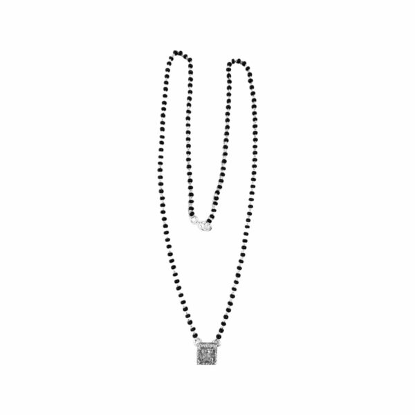 Silver Solitaire Square Mangalsutra