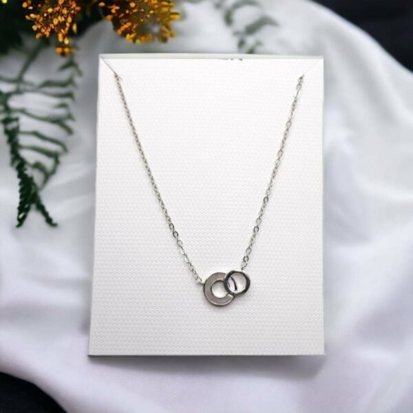 925 Silver Two Circle Necklace