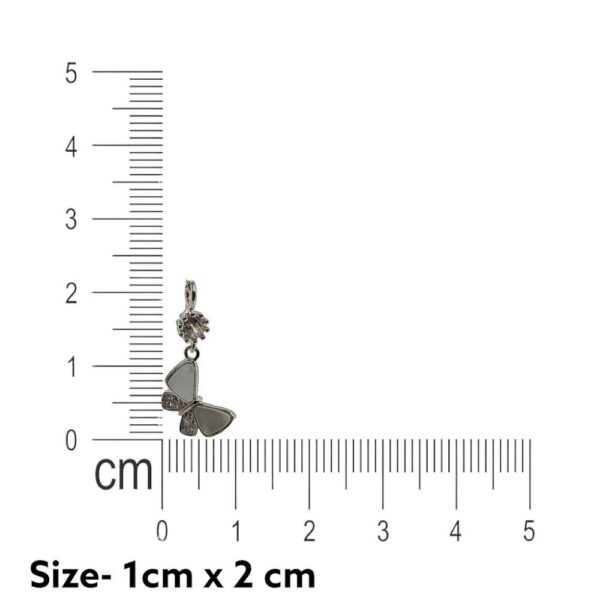 925 Silver Butterfly Necklace pendant size