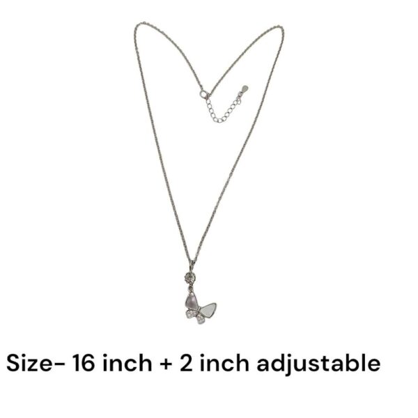 925 Silver Butterfly Necklace length