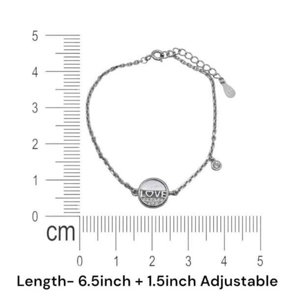 Silver Halo Love Bracelet size measuring