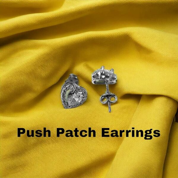 Silver Solitaire Heart Mangalsutra Earrings