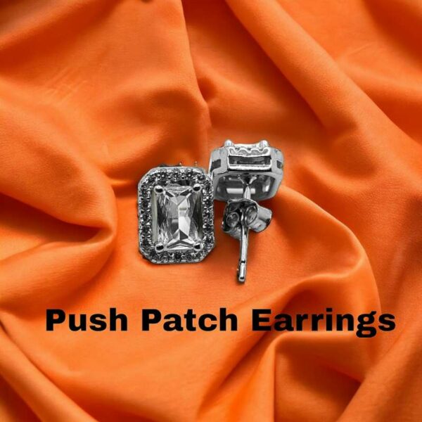 Silver Solitaire Oblong Mangalsutra Earrings