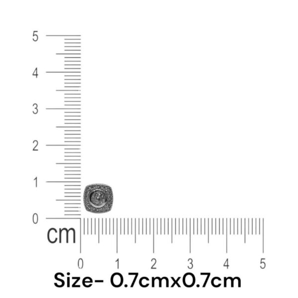 Princess Cut 925 Silver Earrings size chart
