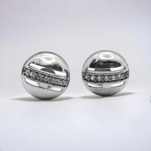 925 Round Screw Back Earrings