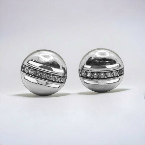925 Round Screw Back Earrings