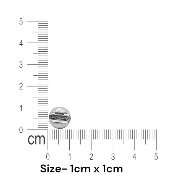 925 Round Screw Back Earrings Size chart
