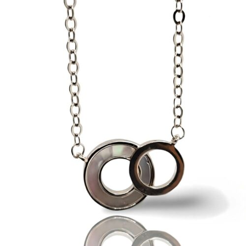 925 Silver Two Circle Necklace
