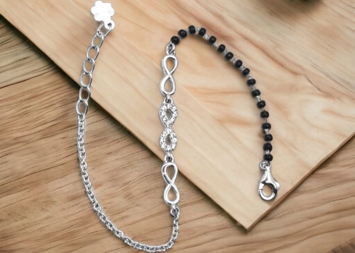 Silver Mangalsutra Bracelet Design