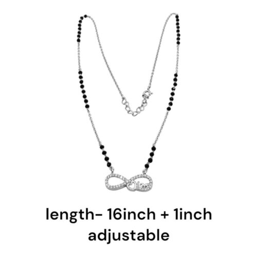 Silver Infinity Love Mangalsutra Size