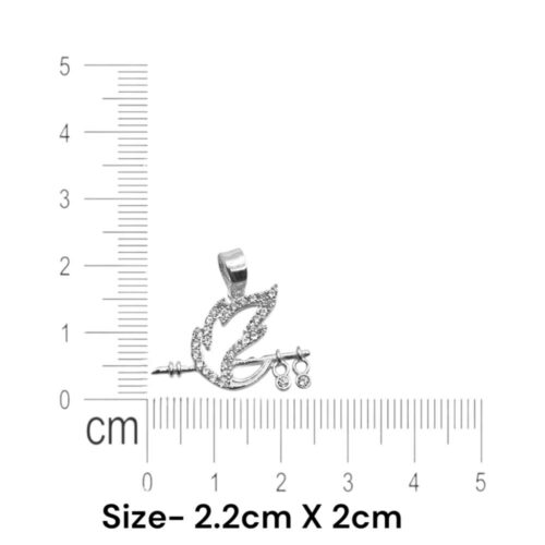 Silver Krishna Pendant size