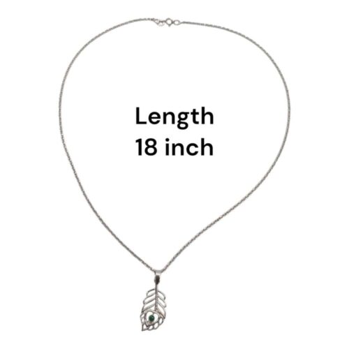 Krishna Mor Pankh Silver Necklace size