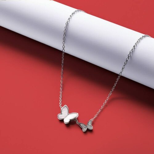 Silver Butterfly Necklace