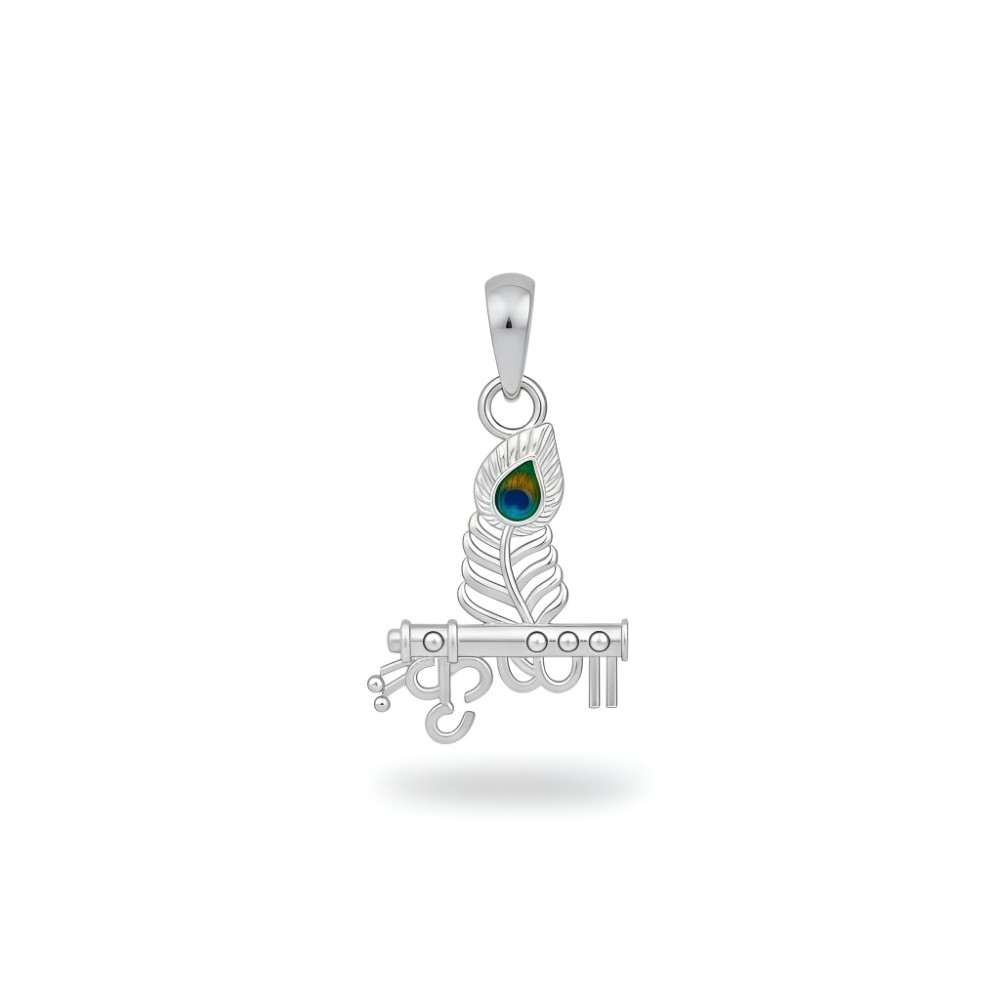 HEAV0093 Mor pankh Pendant Silver