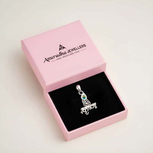Krishna Mor pankh Pendant Silver
