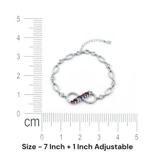 925 Silver Infinity Bracelet Size Details