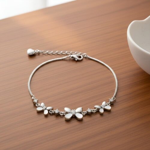 Elegant Silver Butterfly Bracelet