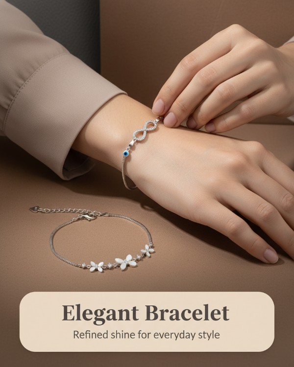 Elegant 925 silver bracelet with refined shine, designed for modern everyday style