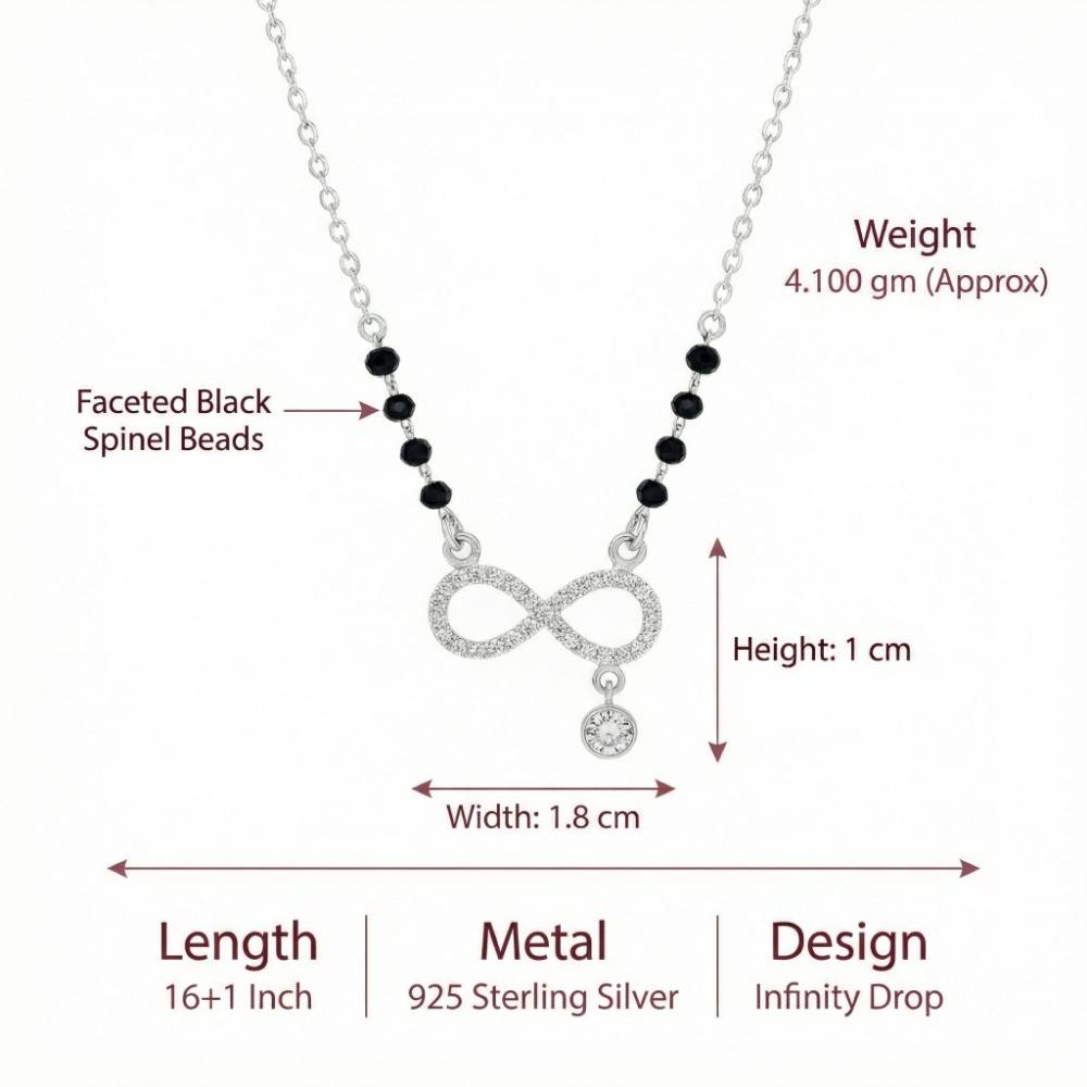 925-silver-infinity-mangalsutra-size-details Dimensions and weight details of 925 Silver Infinity Drop Mangalsutra