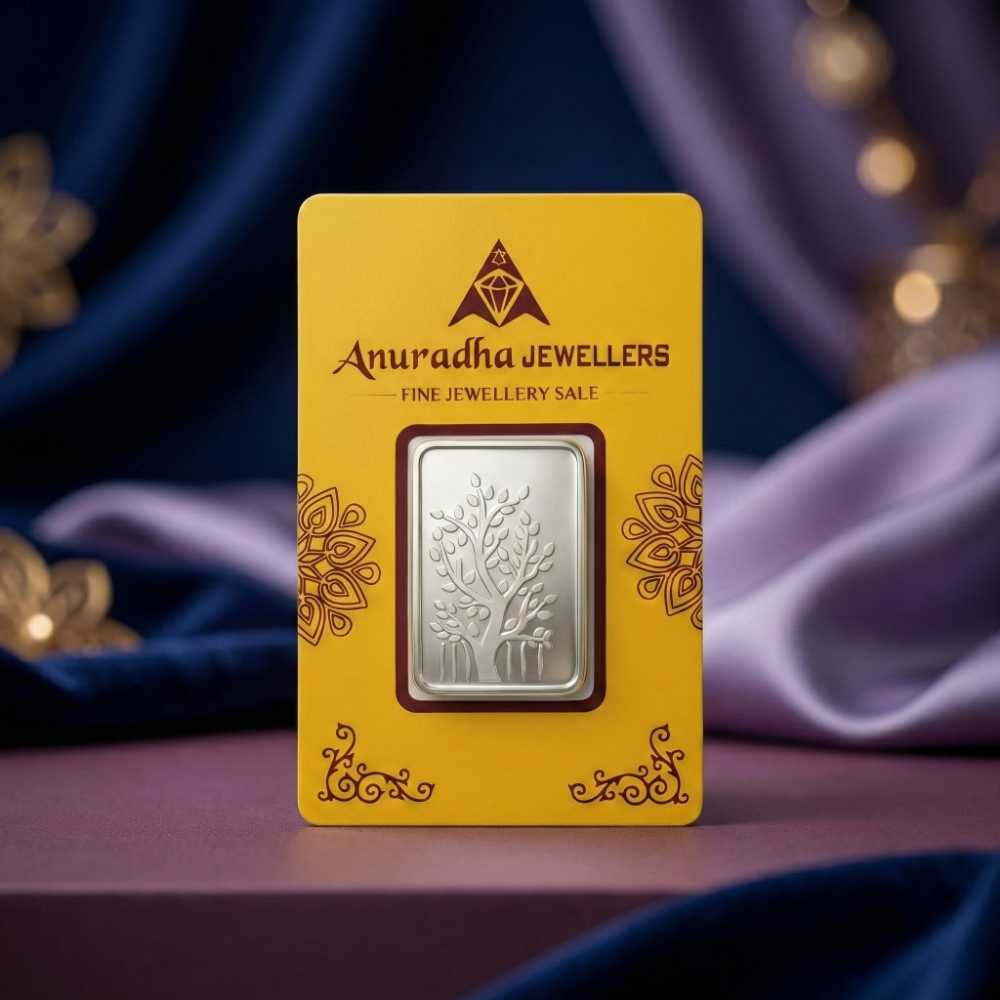 LG0037 999 silver bar 5gm with premium packing by Anuradha Jewellers, 999 pure silver bars ideal for gifting and investment