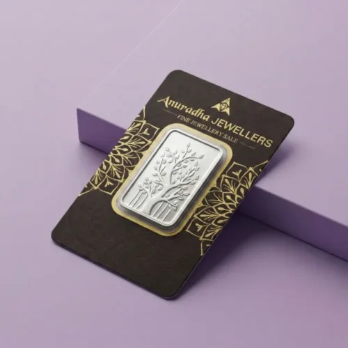 999 Silver Bar 10gm with premium packing by Anuradha Jewellers, 999 purity silver bars ideal for gifting and investment