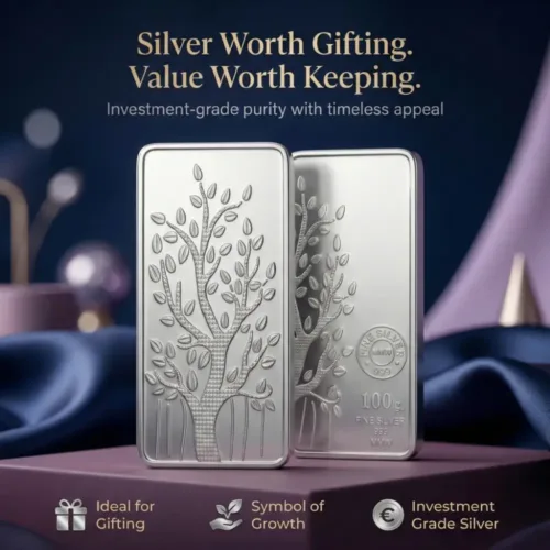 100 gram silver bar 999 pure silver investment grade silver bar design