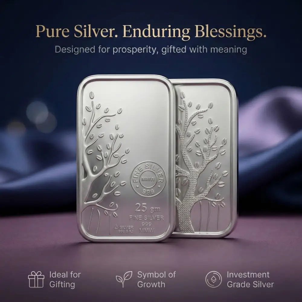 25 Gram Silver Bar 999 Pure Silver for Investment & Gifting 25 gram silver bar 999 pure silver ideal for gifting and long-term investment
