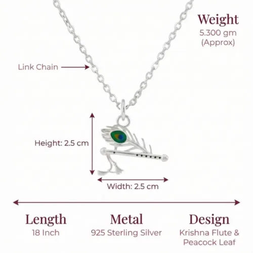 Detailed craftsmanship of the Morpankh silver necklace, highlighting the 925 silver finish and hanging footprints charm.