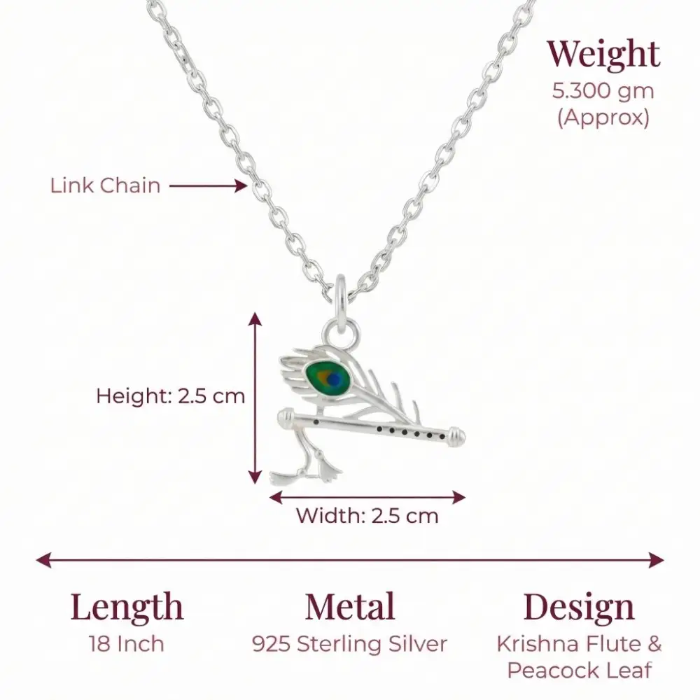 Detailed Morpankh Silver Necklace Detailed craftsmanship of the Morpankh silver necklace, highlighting the 925 silver finish and hanging footprints charm.