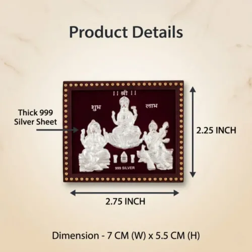 Close up details highlighting the thick 999 pure silver sheet used in the handcrafted trimurti deities