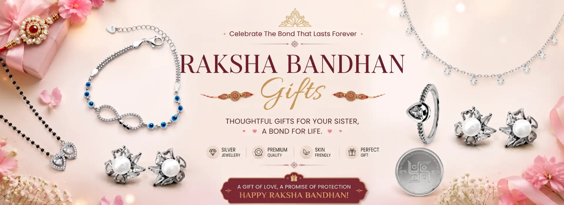 Collection of best silver jewellery gifts for sister on Raksha Bandhan 2026